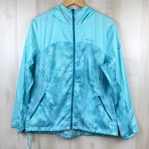Quechua Women’s Full Zip Decathlon Hooded Jacket Helium Series Aqua Splash Large